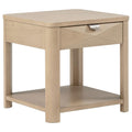 Home & Sleep Outlet - Marcelo Wood End Table with Drawer and Shelf Light Elm