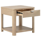 Home & Sleep Outlet - Marcelo Wood End Table with Drawer and Shelf Light Elm
