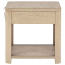 Marcelo Wood End Table with Drawer and Shelf Light Elm