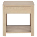 Marcelo Wood End Table with Drawer and Shelf Light Elm