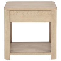 Marcelo Wood End Table with Drawer and Shelf Light Elm