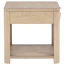 Marcelo Wood End Table with Drawer and Shelf Light Elm