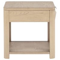 Marcelo Wood End Table with Drawer and Shelf Light Elm
