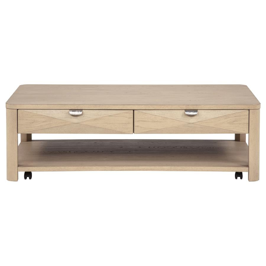 Marcelo 2-piece Coffee Table Set with Storage Light Elm
