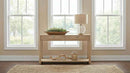 Marcelo Sofa Console Table with 2 Drawers and Shelf Light Elm