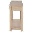 Marcelo Sofa Console Table with 2 Drawers and Shelf Light Elm