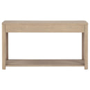 Marcelo Sofa Console Table with 2 Drawers and Shelf Light Elm