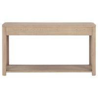 Marcelo Sofa Console Table with 2 Drawers and Shelf Light Elm