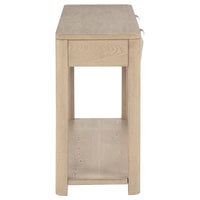 Marcelo Sofa Console Table with 2 Drawers and Shelf Light Elm