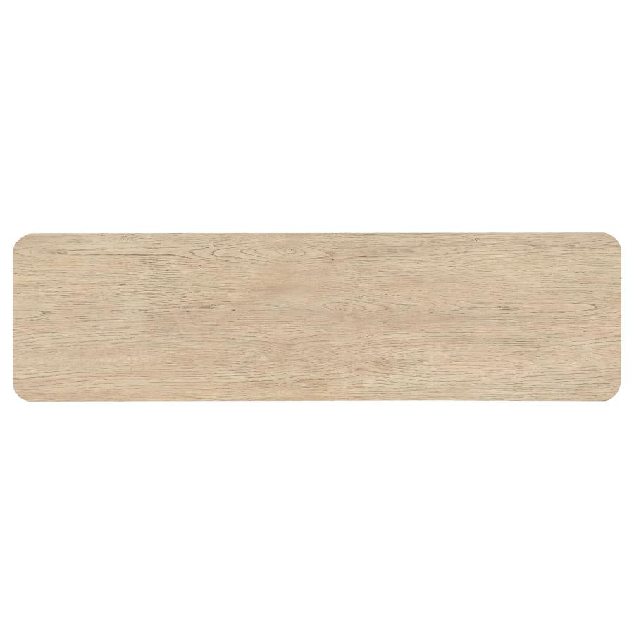 Marcelo Sofa Console Table with 2 Drawers and Shelf Light Elm