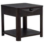 Home & Sleep Outlet - Marcelo Wood End Table with Drawer and Shelf Coffee