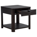 Home & Sleep Outlet - Marcelo Wood End Table with Drawer and Shelf Coffee