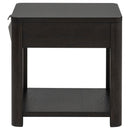 Marcelo Wood End Table with Drawer and Shelf Coffee