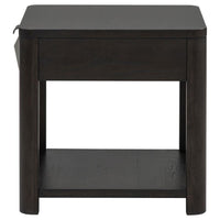 Marcelo Wood End Table with Drawer and Shelf Coffee