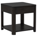 Marcelo Wood End Table with Drawer and Shelf Coffee