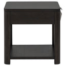Marcelo Wood End Table with Drawer and Shelf Coffee