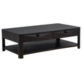 Home & Sleep Outlet - Marcelo Wood Coffee Table with 2 Drawers and Shelf Coffee