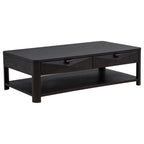 Home & Sleep Outlet - Marcelo Wood Coffee Table with 2 Drawers and Shelf Coffee