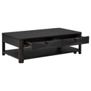 Marcelo Wood Coffee Table with 2 Drawers and Shelf Coffee