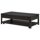 Marcelo Wood Coffee Table with 2 Drawers and Shelf Coffee