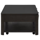Marcelo Wood Coffee Table with 2 Drawers and Shelf Coffee