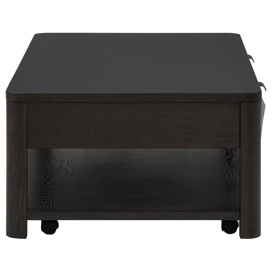 Marcelo Wood Coffee Table with 2 Drawers and Shelf Coffee