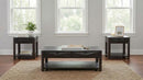 Marcelo Wood Coffee Table with 2 Drawers and Shelf Coffee