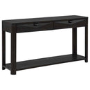 Marcelo Sofa Console Table with 2 Drawers and Shelf Coffee