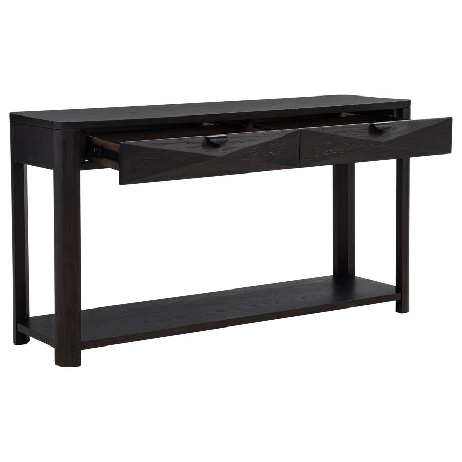 Home & Sleep Outlet - Marcelo Sofa Console Table with 2 Drawers and Shelf Coffee