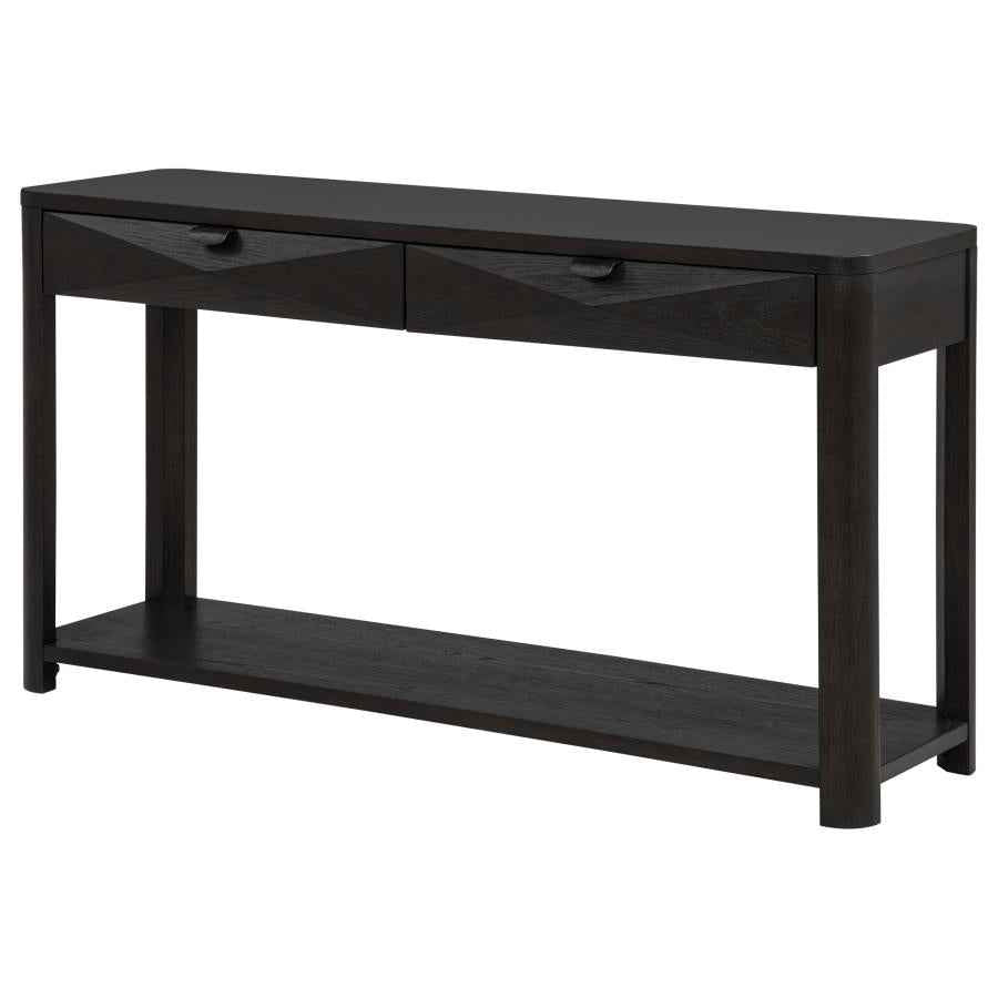 Marcelo Sofa Console Table with 2 Drawers and Shelf Coffee