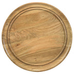 Home & Sleep Outlet - Zoe Round Mango Wood Side End Table Natural and Black