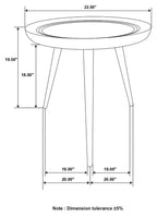 Home & Sleep Outlet - Zoe Round Mango Wood Side End Table Natural and Black