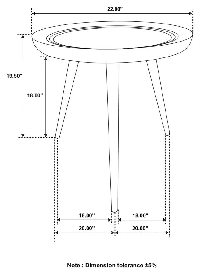 Home & Sleep Outlet - Zoe Round Mango Wood Side End Table Natural and Black