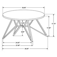Hadi 3-piece Round SmartTop Coffee and End Table Set Cement