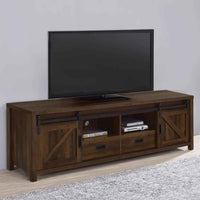 Madra 2-door Engineered Wood 79-inch TV Stand Dark Pine