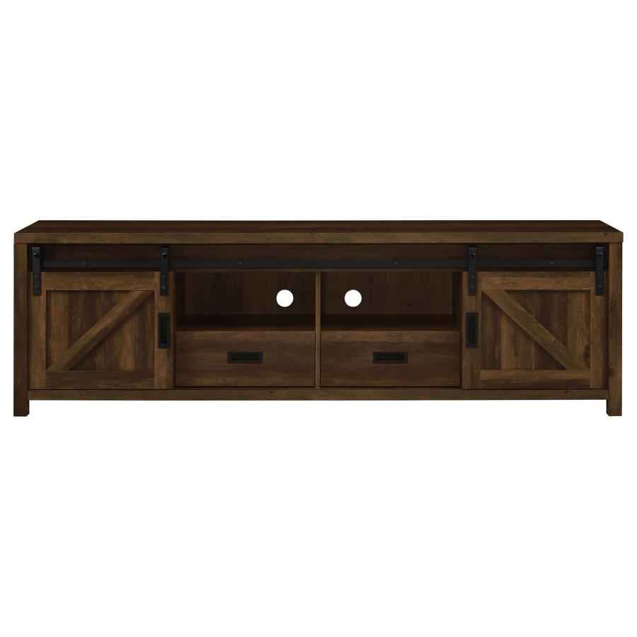 Madra 2-door Engineered Wood 79-inch TV Stand Dark Pine