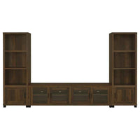 Sachin 3-piece 79-inch TV Entertainment Center Dark Pine