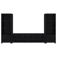 Sachin 3-piece Entertainment Center 79-inch TV Stand Black