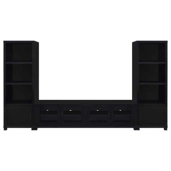 Sachin 3-piece Entertainment Center 79-inch TV Stand Black