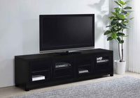 Sachin 4-door Engineered Wood 79-inch TV Stand Black