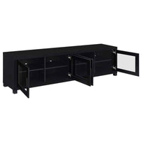 Sachin 4-door Engineered Wood 79-inch TV Stand Black