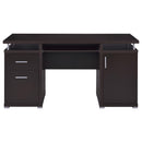 Tracy 55-inch 2-drawer Office Computer Desk Cappuccino