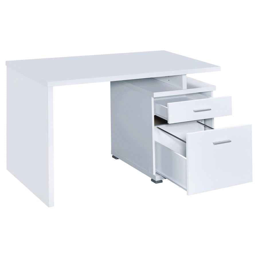 Irving 47-inch 2-drawer Office Computer Desk White