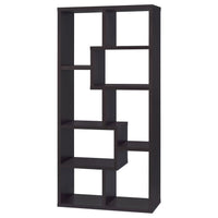 Theo 71-inch 6-shelf Bookshelf Cappuccino