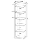 Alder 71-inch 6-shelf Corner Bookcase Cappuccino