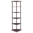 Bonwick 72-inch 5-shelf Corner Bookshelf Cappuccino