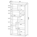 Theo 71-inch 6-shelf Bookshelf Weathered Grey