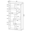 Theo 71-inch 6-shelf Bookshelf Mango