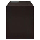 Halston 47-inch 2-drawer Office Desk with Cabinet Cappuccino