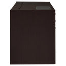 Halston 47-inch 2-drawer Office Desk with Cabinet Cappuccino